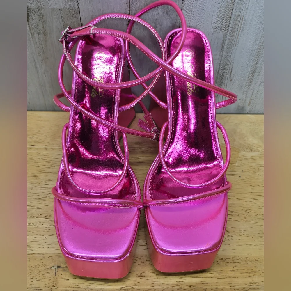Mata High Heel Platform Sandals Hot Pink 7.5 Party Cosplay Prom Barbiecore